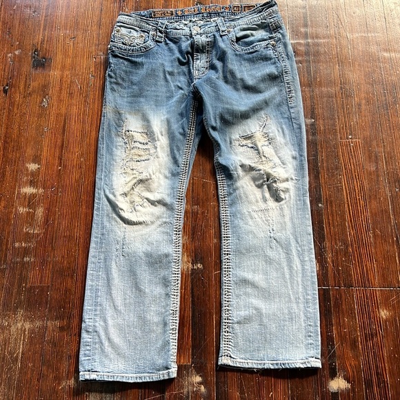 Rock Revival Mikael Straight Jeans Size 40 - Picture 2 of 5